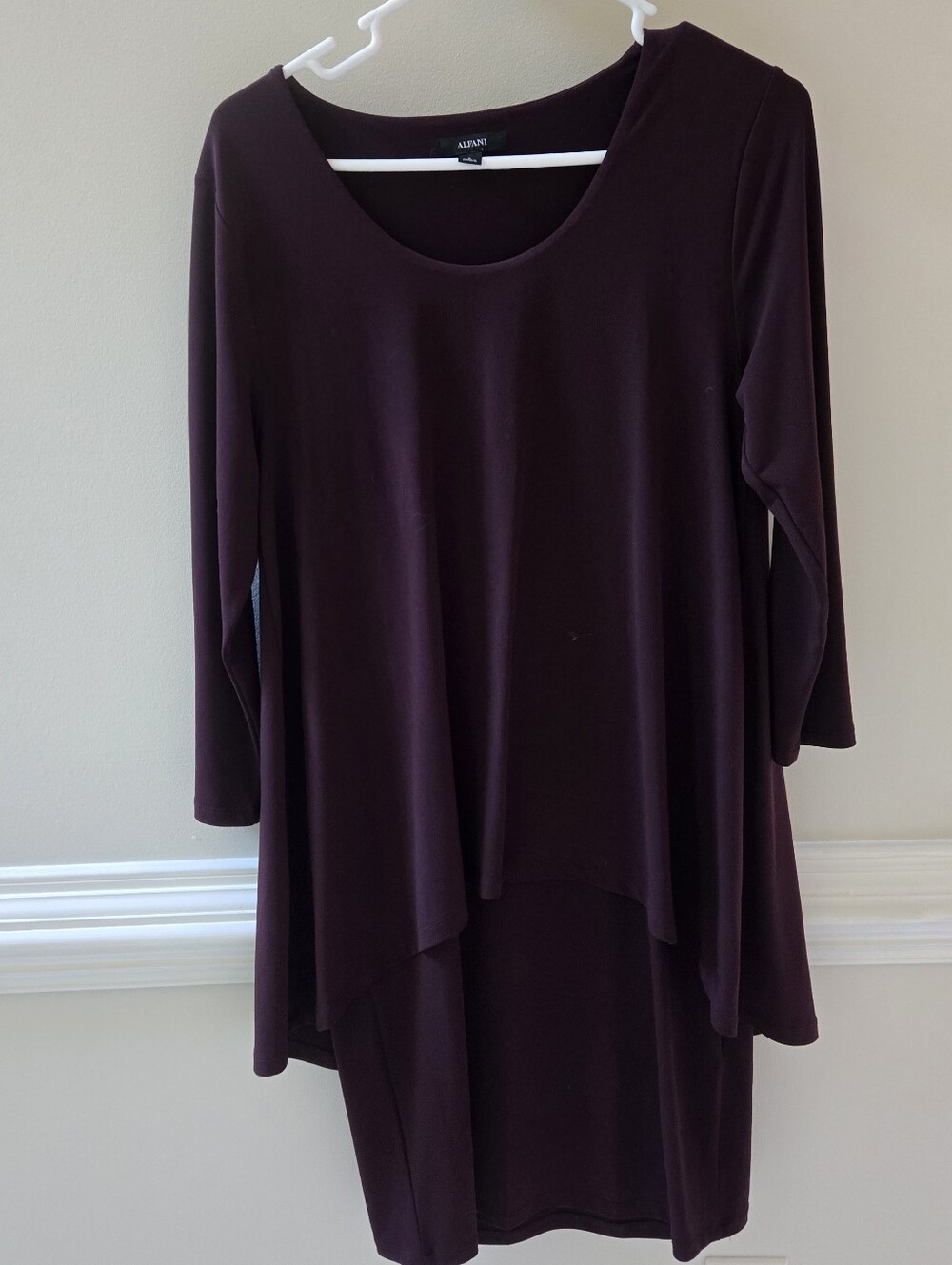 Alfani layered shift dress Plum Size 6